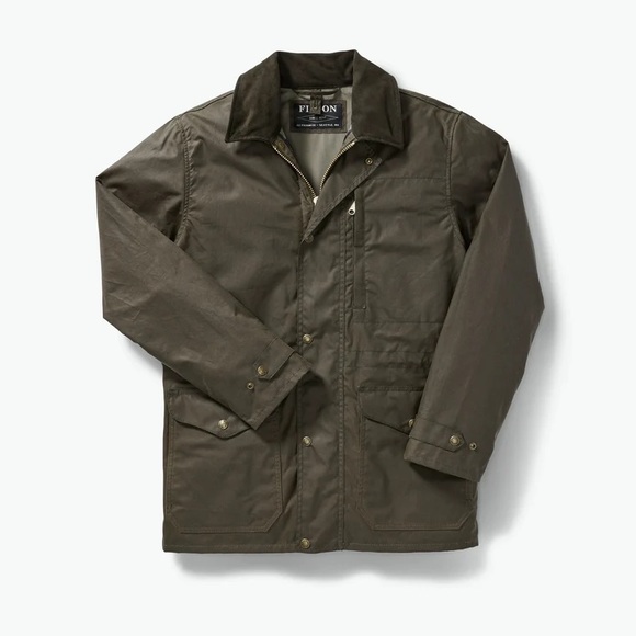 Filson Cover Cloth Mile Marker Coat | Otter Green - Picture 14 of 14